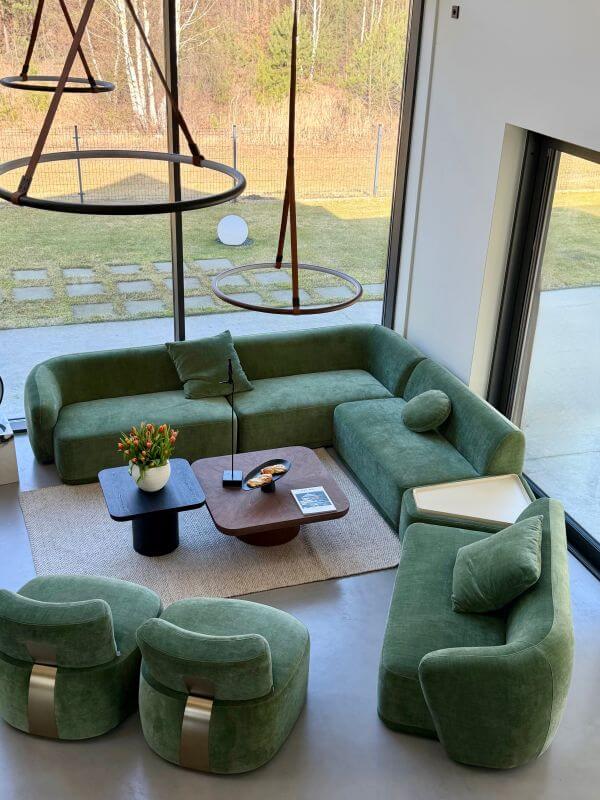 5-CZĘŚCIOWA MODUŁOWA SOFA AMARONE LUX – ZIELONA