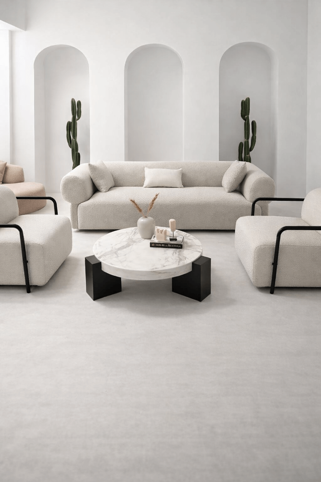 ZESTAW WYPOCZYNKOWY MILANO BEŻ SOFA 3-OSOBOWA I 2 FOTELE